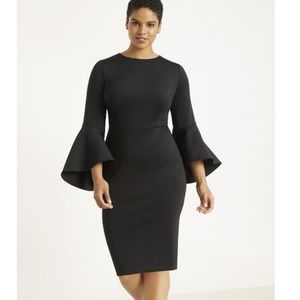 Eloquii flare sleeve scuba dress